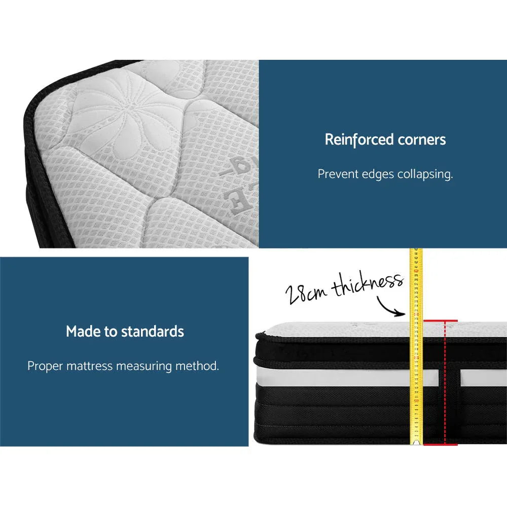 Giselle Bedding 28cm Mattress Super Firm King - Mekamart Australia