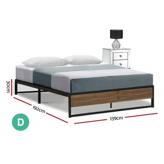 Artiss Bed Frame Metal Bed Frame Bed Base OSLO - Double - Mekamart Australia