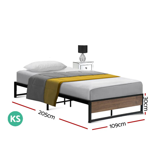 Artiss Bed Frame Metal Bed Frame Bed Base OSLO - King Single - Mekamart Australia