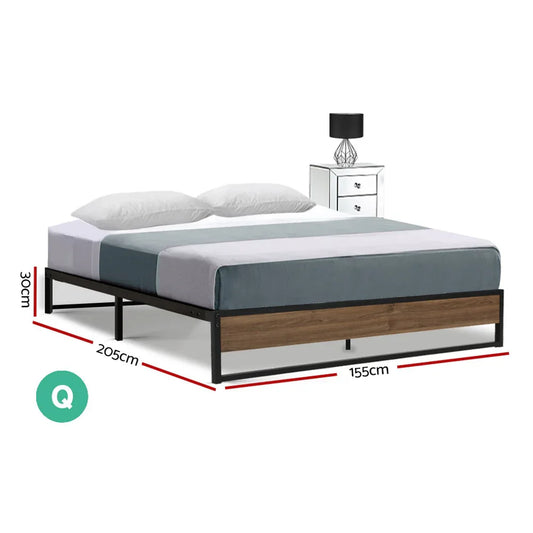 Artiss Bed Frame Metal Bed Frame Bed Base OSLO - Queen - Mekamart Australia