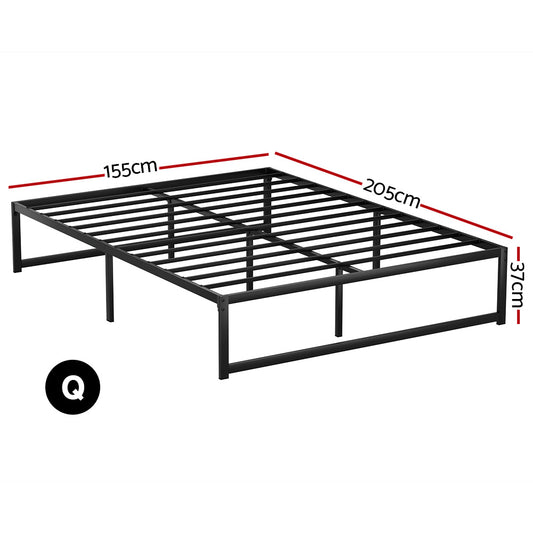 Artiss Bed Frame Queen Size Metal Bed Frame TINO - Mekamart Australia