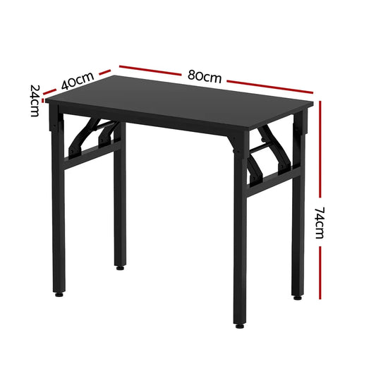 Artiss Computer Desk Foldable Balck 80CM - Mekamart Australia