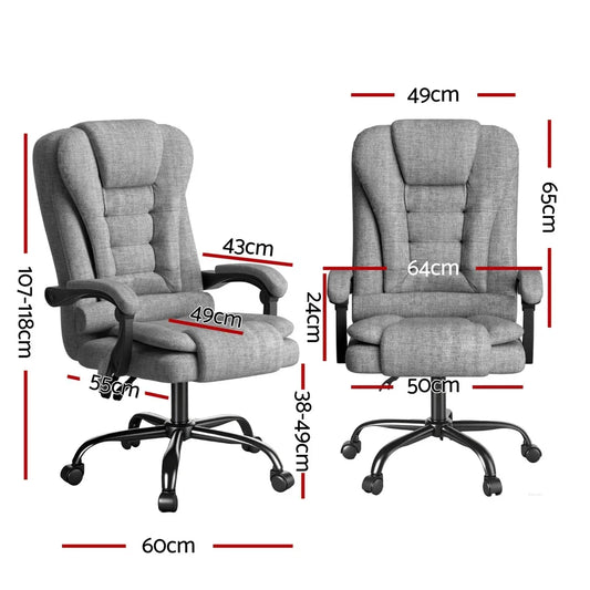 Artiss Executive Office Chair 4-Point Massage Adjustable Ergonomic Recline Back - Mekamart Australia