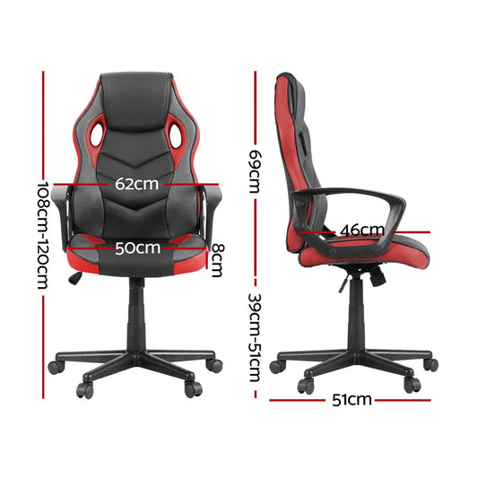 Artiss Gaming Office Chair Computer Chairs Red - Mekamart Australia
