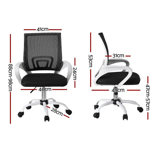 Artiss 2x Office Chair Mesh Computer Gaming Desk Chairs Work Study Mid Back - Mekamart Australia