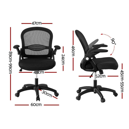 Artiss 2x Mesh Office Chair Computer Gaming Desk Chairs Work Study Mid Back - Mekamart Australia