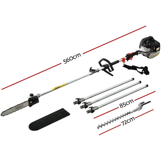 Giantz Petrol Pole Chainsaw Hedge Trimmer Pruner Chain Saw Brush Cutter Red - Mekamart Australia