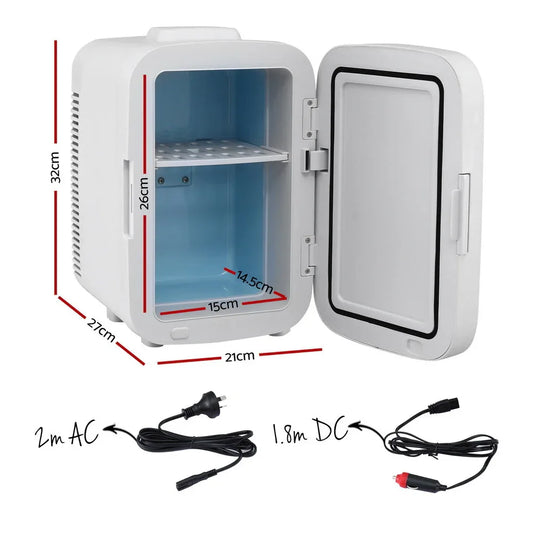 Glacio Mini Fridge Portable 13L White Electric Cooler Warmer 12V 220V - Mekamart Australia