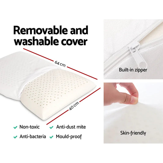 Giselle Bedding Natural Latex Pillow Classic Twin Pack - Mekamart Australia
