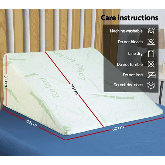 Giselle Bedding Wedge Pillow Bamboo Cover - Mekamart Australia