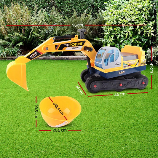 Keezi Ride On Car Toys Kids Excavator Digger Sandpit Bulldozer Car Pretend Play - Mekamart Australia