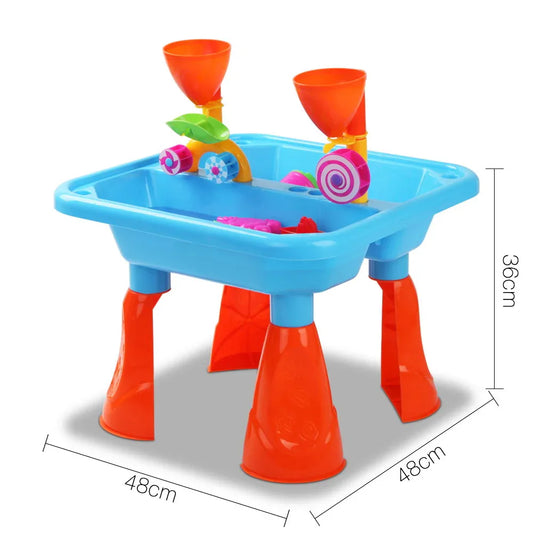 Keezi Kids Sandpit Pretend Play Sets Beach Toys Outdoor Sand Water Table Set - Mekamart Australia