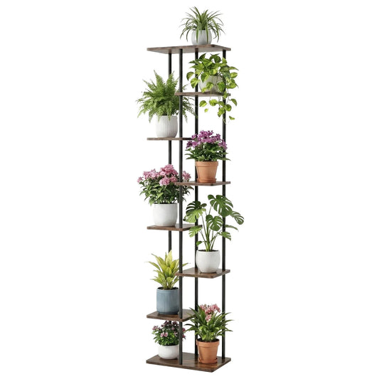 Artiss 8 Tiers Plant Stand Metal Flower Pots Shelf Indoor Outdoor Garden Home - Mekamart Australia