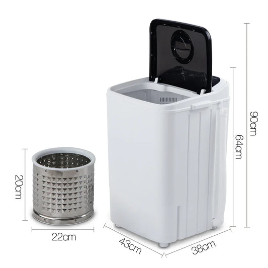 Devanti Portable Washing Machine 4.6KG Black - Mekamart Australia