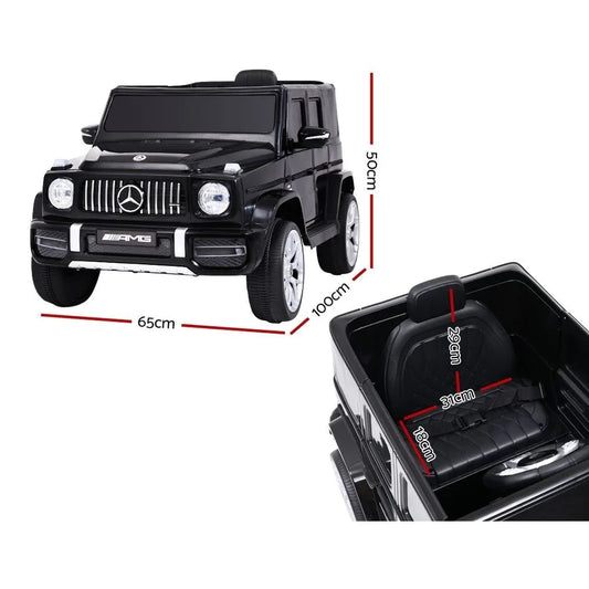 Kids Electric Ride On Car Mercedes-Benz Licensed AMG G63 Toy Cars 12V Black - Mekamart Australia