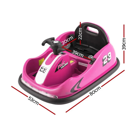 Rigo Kids Ride On Car Bumper Kart 6V Electric Toys Cars Remote Control Pink - Mekamart Australia