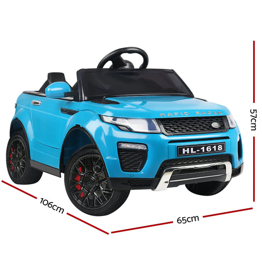 Rigo Kids Electric Ride On Car SUV Range Rover-inspired Toy Cars Remote 12V Blue - Mekamart Australia