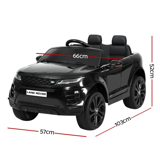 Kids Electric Ride On Car Land Rover Licensed Toy Cars Remote 12V Battery Black - Mekamart Australia