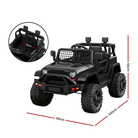 Rigo Kids Electric Ride On Car Jeep Toy Cars Remote 12V Black