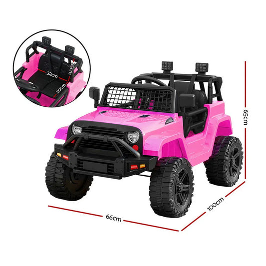 Rigo Kids Electric Ride On Car Jeep Toy Cars Remote 12V Pink - Mekamart Australia