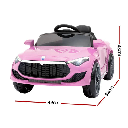 Rigo Kids Electric Ride On Car Toys Cars Headlight Music Remote Control 12V Pink - Mekamart Australia