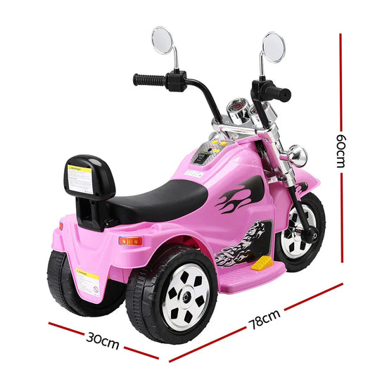 Rigo Kids Ride On Car Motorcycle Motorbike Electric Toys Horn Music 6V Pink - Mekamart Australia