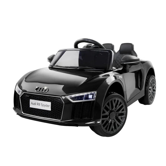 Kids Ride On Car Audi R8 Licensed Sports Electric Toy Cars Black - Mekamart Australia