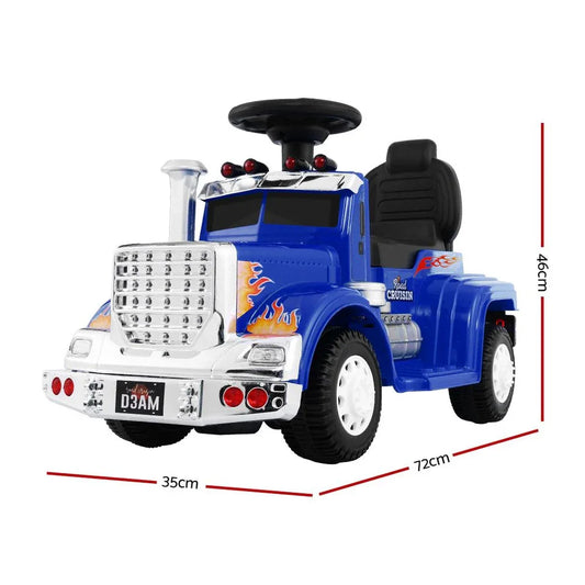 Rigo Kids Electric Ride On Car Truck Motorcycle Motorbike Toy Cars 6V Blue - Mekamart Australia