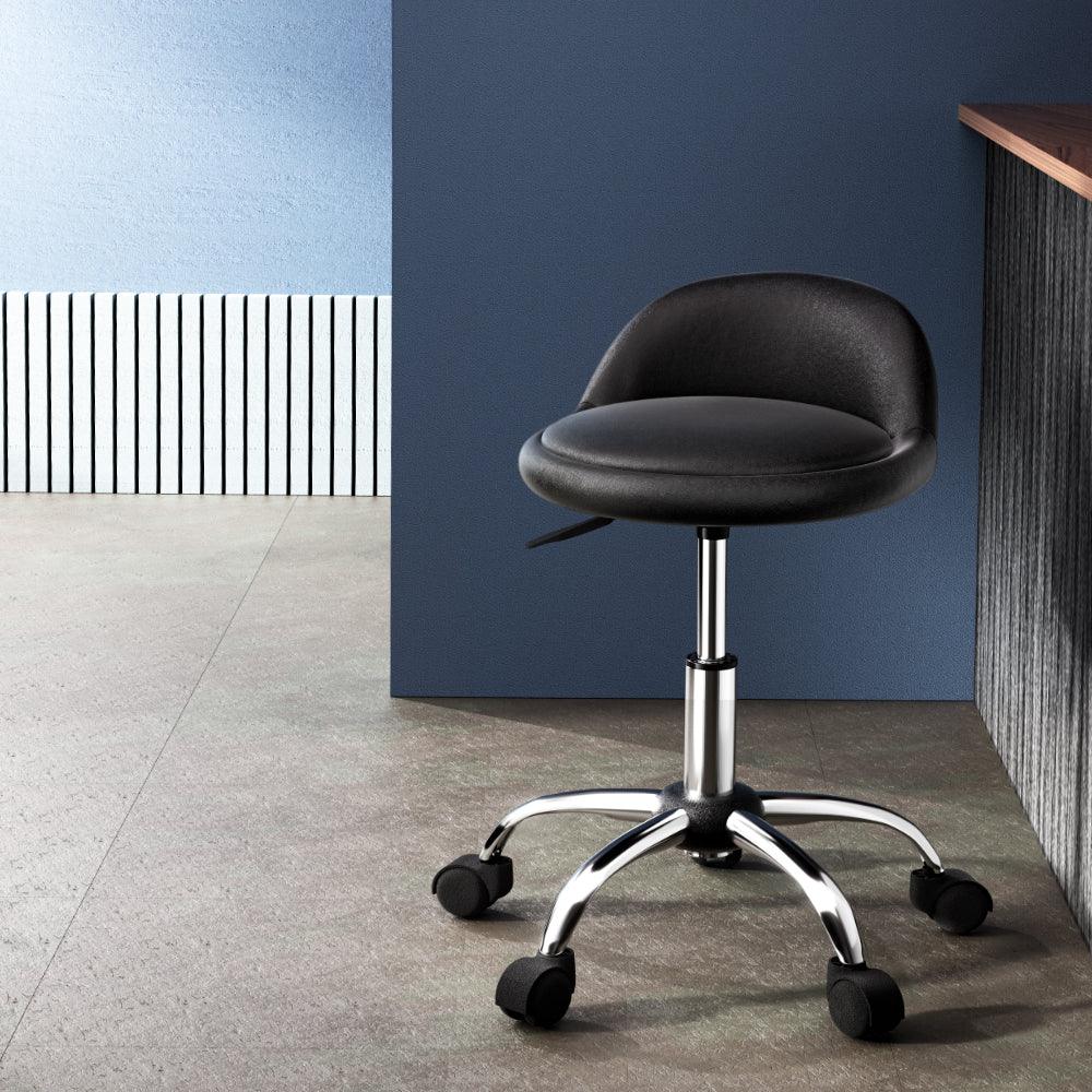 Artiss Salon Stool Swivel Chair Backrest Chairs - Mekamart Australia