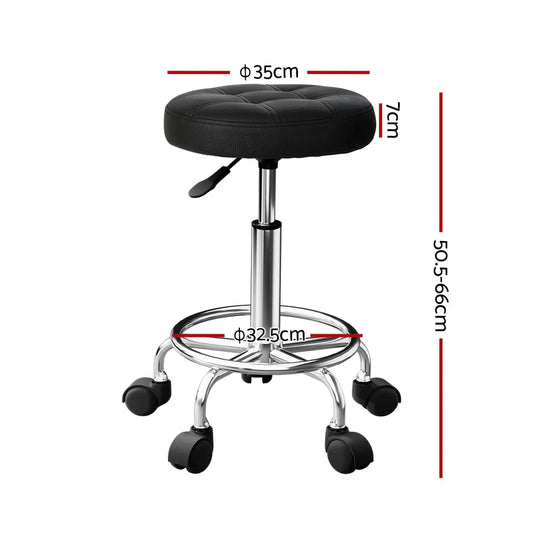 Artiss Salon Stool Round Swivel Chairs - Mekamart Australia