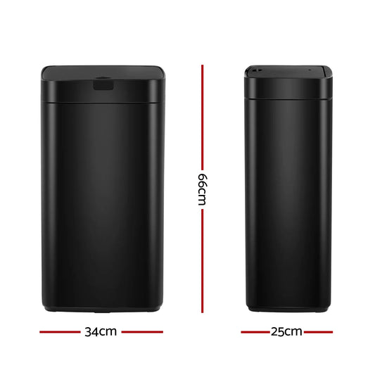 Devanti Motion Sensor Bin 45L Touchless Operation Noise-Free Kitchen - Mekamart Australia