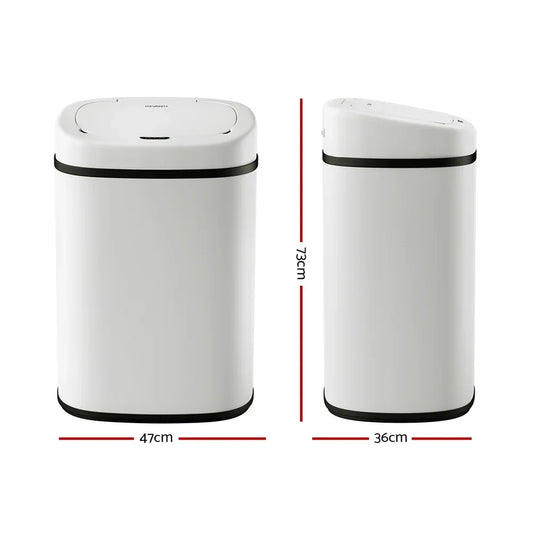 Devanti 82L Motion Sensor Bin Rubbish Automatic White - Mekamart Australia