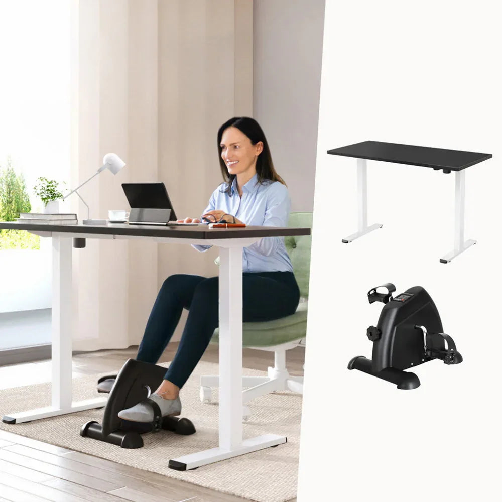 140cm Artiss Electric Standing Desk with Mini Pedal Exercise Bike Home Office