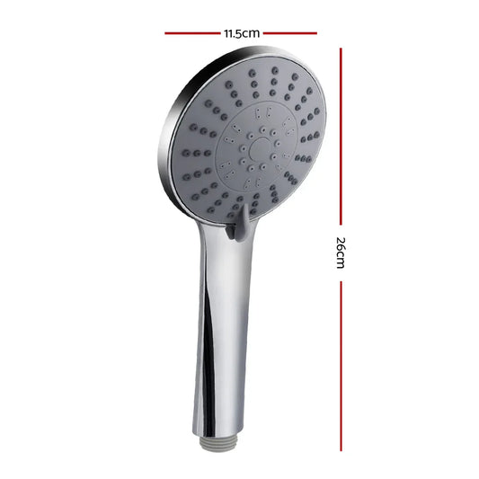 Handheld Shower Head 4.5" High Pressure 5 Modes Poweful Round Chrome - Mekamart Australia
