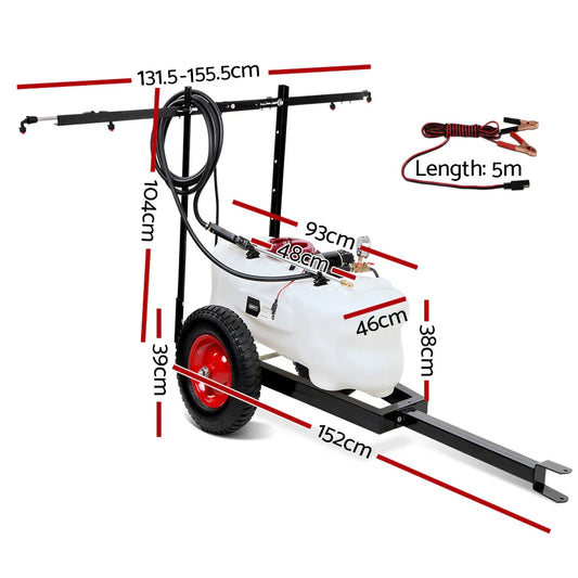 Giantz Weed Sprayer 100L Trailer 1.5M Boom Garden Spray - Mekamart Australia