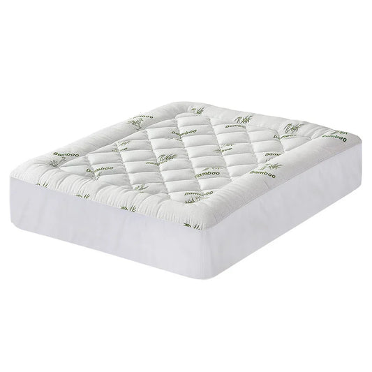 Giselle Mattress Topper 5cm Pillowtop toppers Bamboo Queen - Mekamart Australia