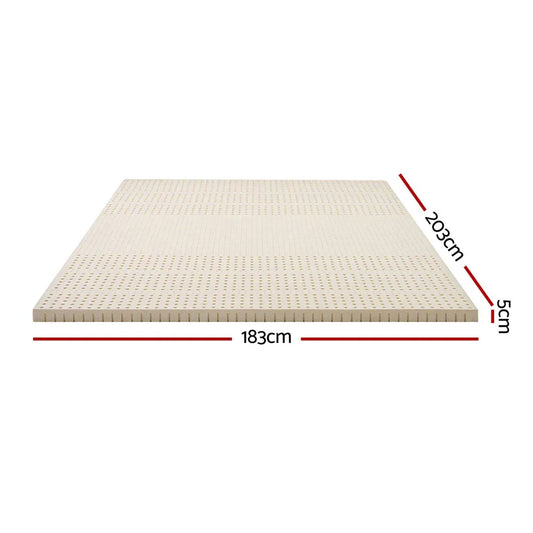 Giselle Bedding Latex Mattress Topper 5cm King - Mekamart Australia