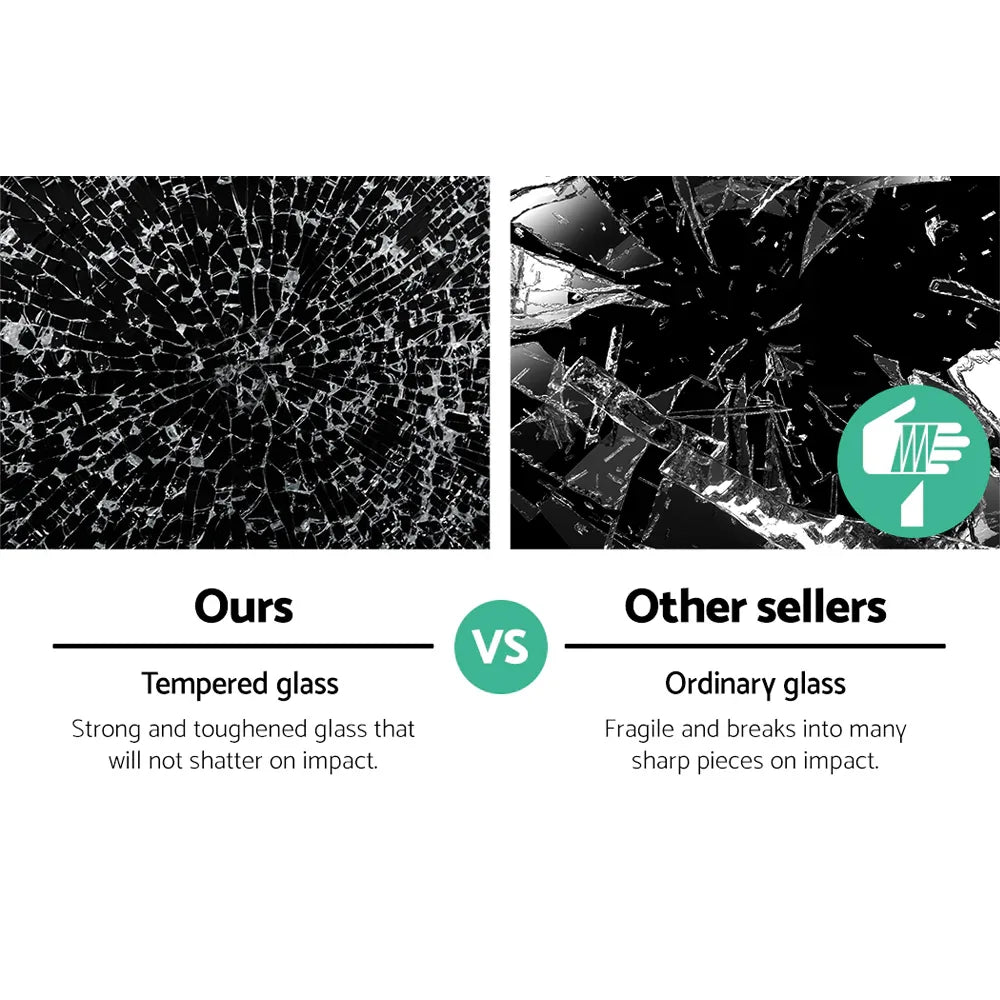 Artiss TV Stand 4 Tiers Storage Shelf Rack Tempered Glass Entertainment Unit - Mekamart Australia