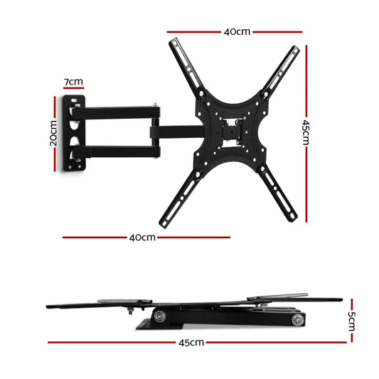Artiss TV Wall Mount Bracket for 24"-50" LED LCD TVs Full Motion Strong Arms - Mekamart Australia