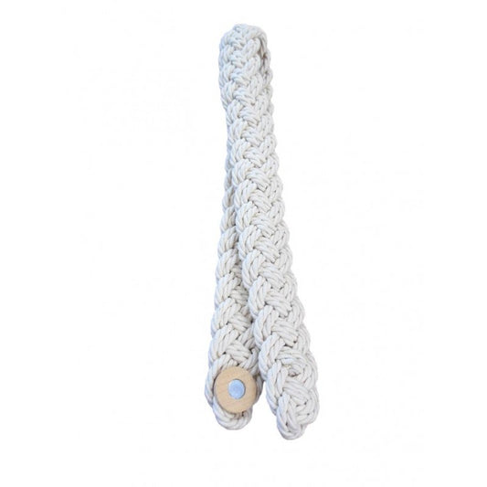 Ecru white rustique braided magnetic tieback
