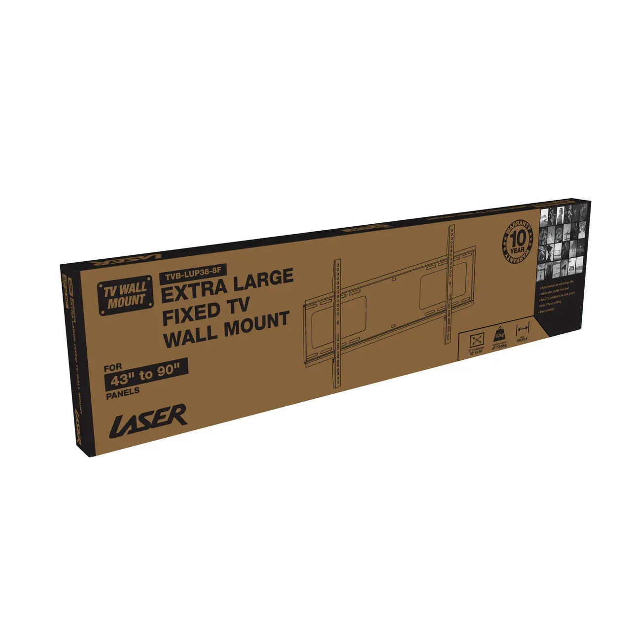 Extra Large Fixed TV Wall Mount 43 inches - 90 inches Panels