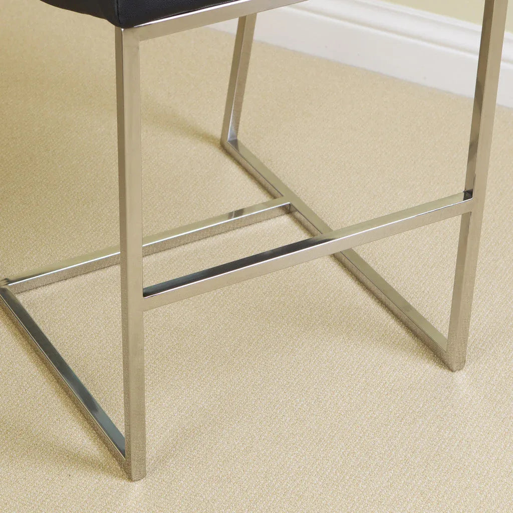 Auburn Modern Leather Bar Chair BarStool In Black - Mekamart Australia