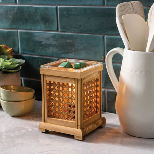 Wood & Cane Vintage Bulb Illumination Warmer
