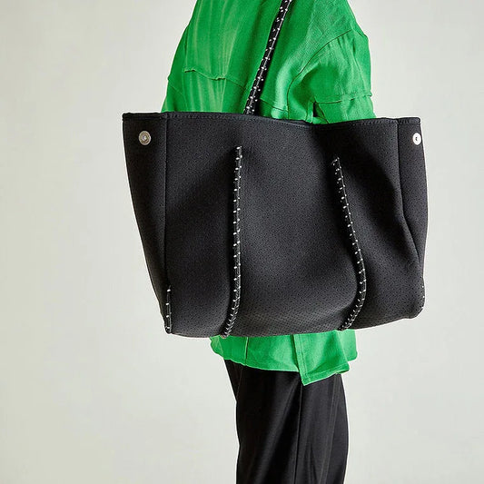 DAILY BEACH BAG-BLACK TB7080 - Mekamart Australia