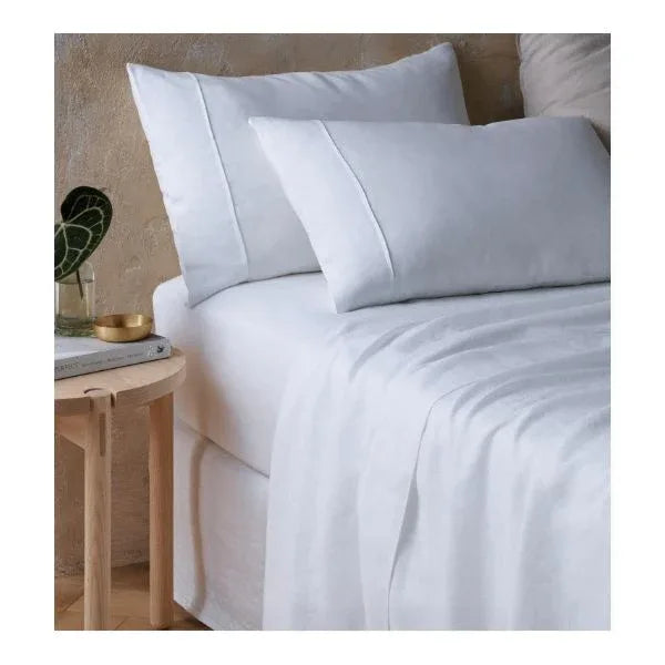 Hemp White Sheet Set by Vintage Design Homeware Queen - Mekamart Australia
