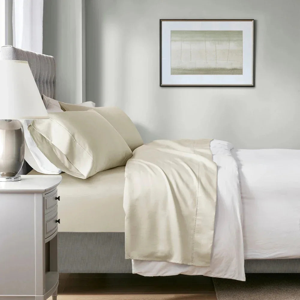 700 TC Tencel Lyocell Fibre & Cotton Ivory Double Sheet Set by Renee Taylor - Mekamart Australia
