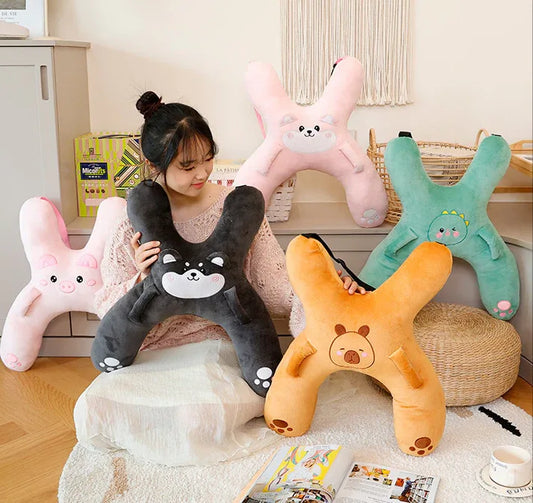 Christmas gift for kids-Kids Travel Pillow, Ergonomic Plush Support for Car Rides, Comfortable Sleep Companion for Children(green dinosaur) - Mekamart Australia