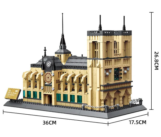 Notre-Dame Cathedral of Paris Mini Building Blocks Model – Iconic Gothic Landmark for Home Display, Educational Play & Gift-Giving (Beige) | Other Architectural Models Available In-Store - Mekamart Australia