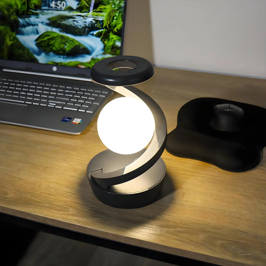 Rotating Levitating Night Light with RGB Colors & Wireless Charging: 1-Second Palm-Activated Spin, Motion-Sensing – Futuristic Lighting for Australian Bedrooms & Offices - Mekamart Australia