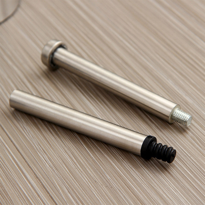 Long-Handled Toilet Brush With Glass Inner Liner For Bathroom Toilet Cleaning-Silver